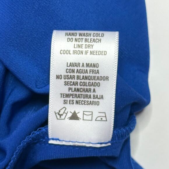 NWT MSK Blue Rhinestone Trim Popover Sheath Dress Formal Party Womens Size Small - Picture 11 of 12